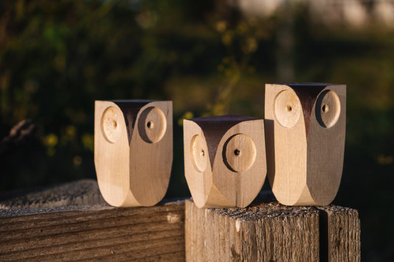 small wooden owl toys