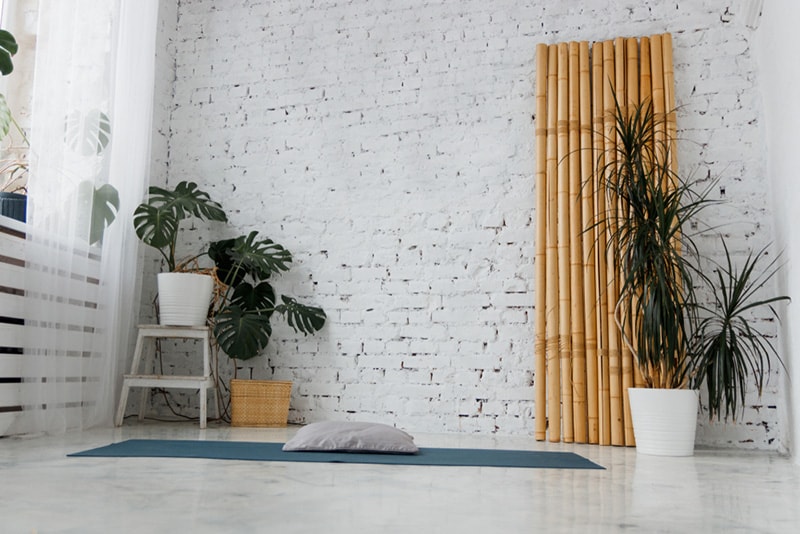 Space for yoga. fitness. home workout