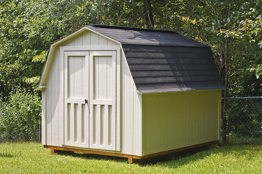storage shed in the backyard
