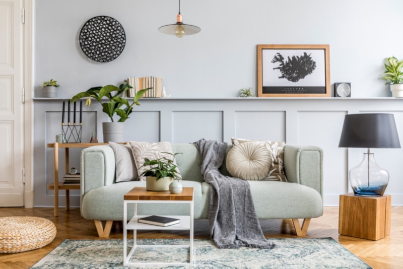 Stylish interior design of living room