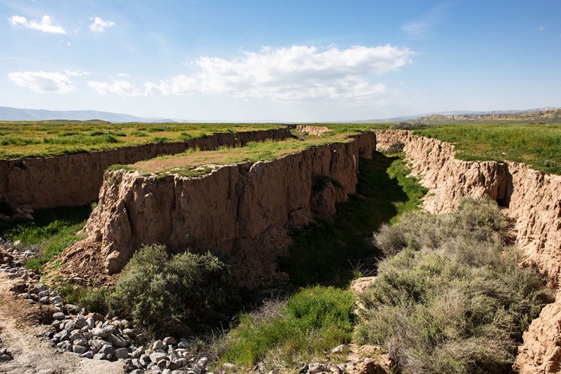 the infamous San Andreas fault in Southern California
