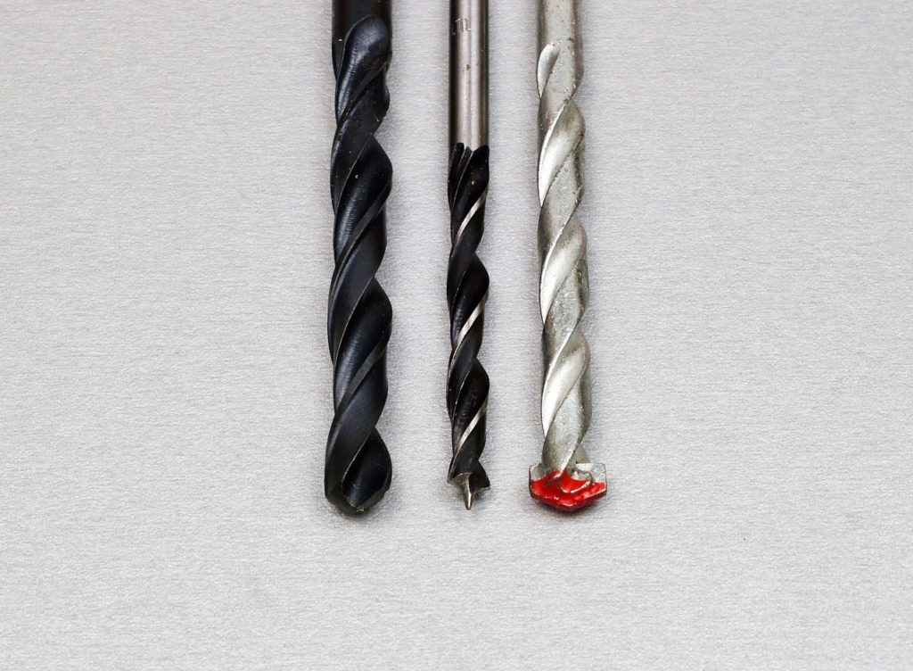 three drill bits