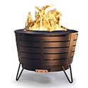 TIKI Brand 25 Inch Stainless Steel Low Smoke Fire Pit