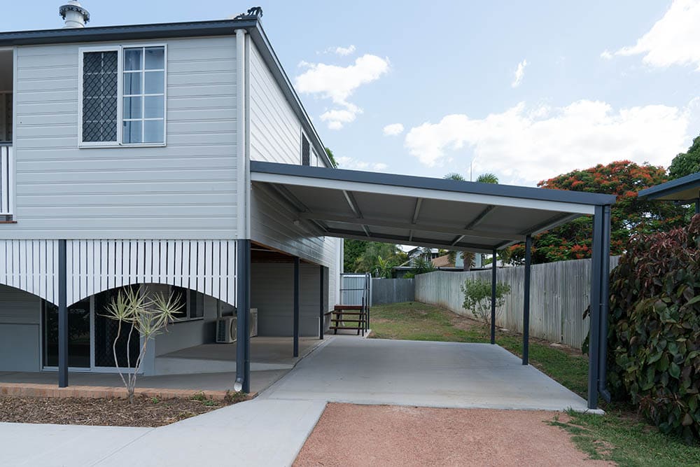 two storey house with carport