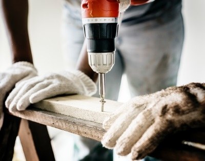 using a cordless-drill