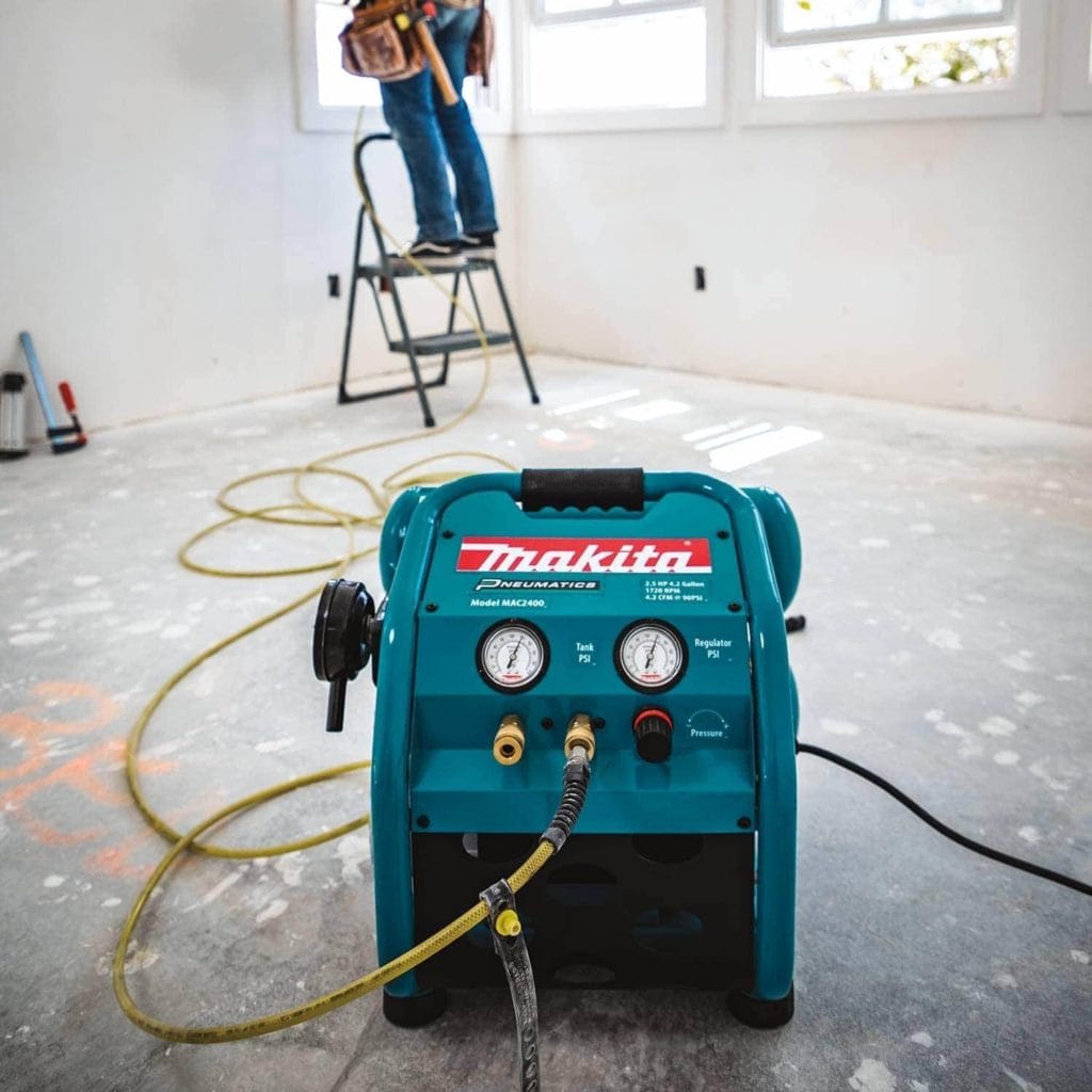 using Makita MAC2400 Big Bore Air Compressor