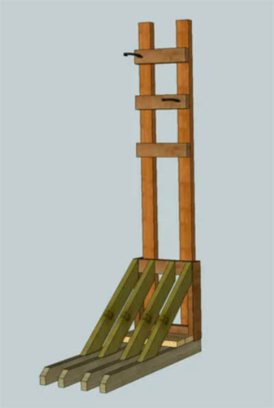 Vertical Bike Rack by 3Dwarehouse