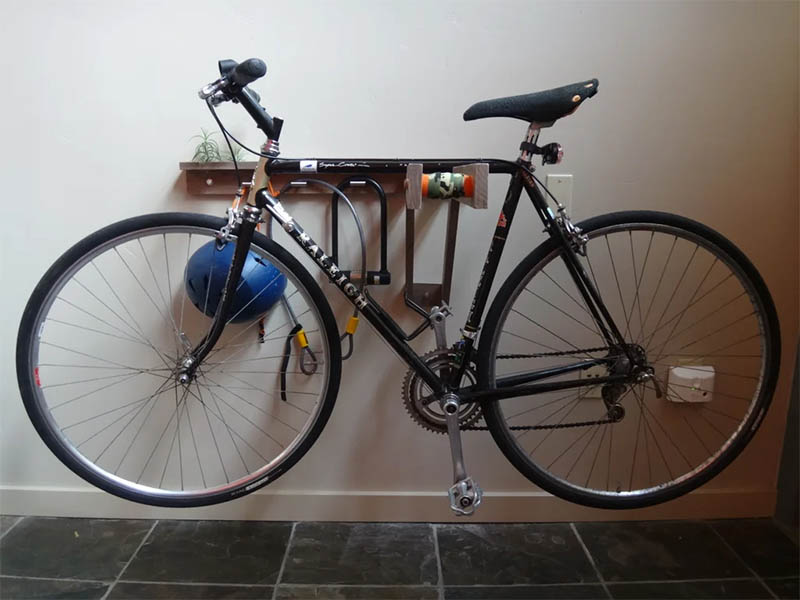 Wall Bike Rack With Plants from Instructables