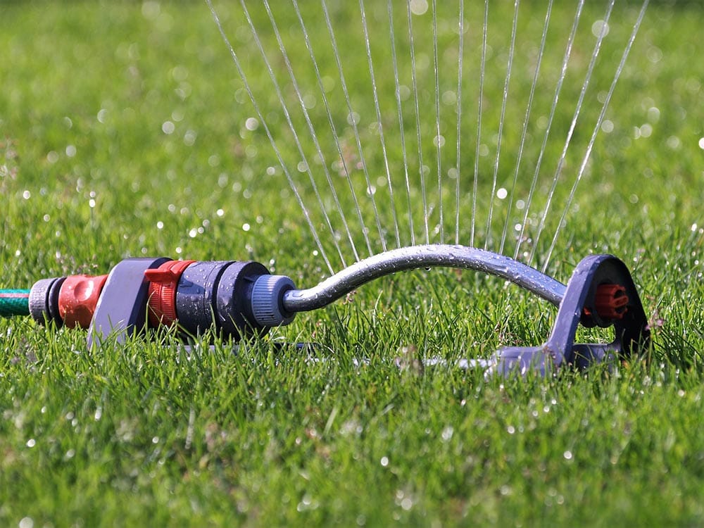 water sprinkler with hose connection
