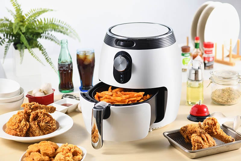 white basket air fryer