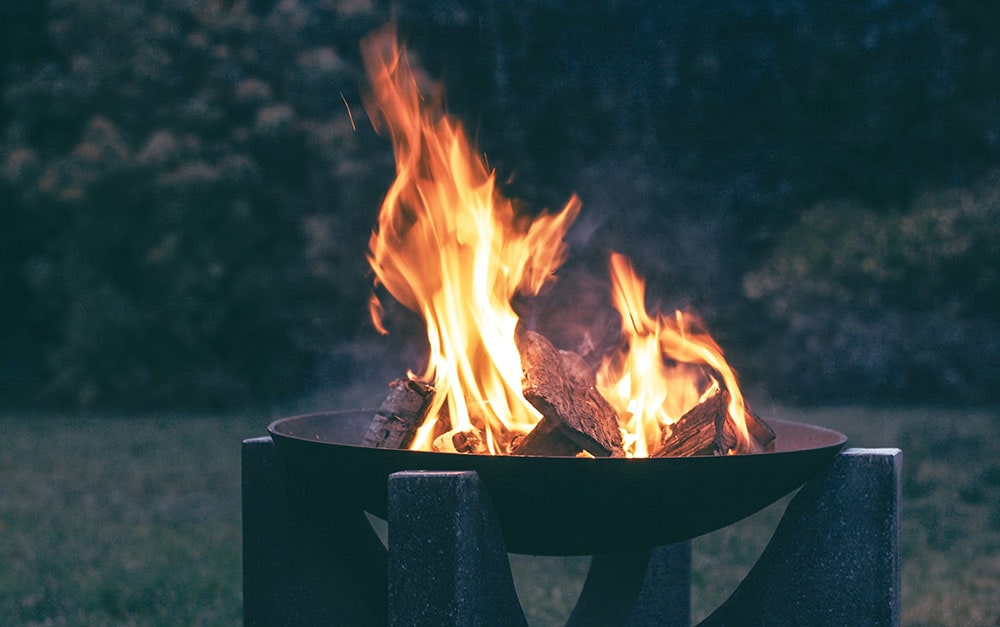 Wood Burning on Fire Pit