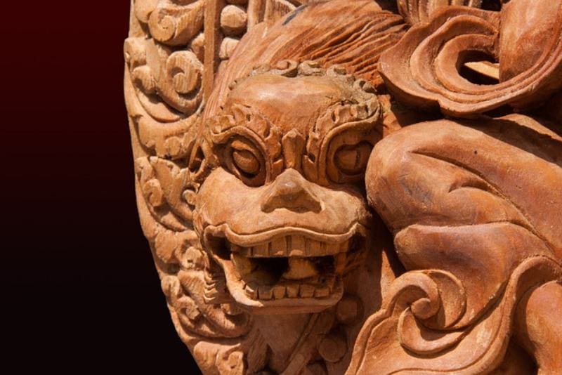 wooden craft dragon