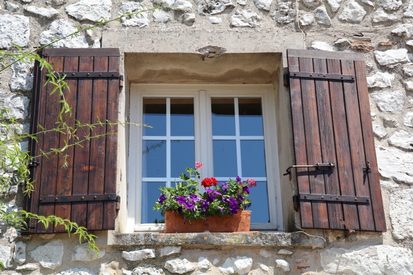 wooden exterior shutters