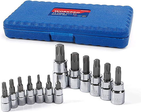 WORKPRO T8-T60 Torx Bit Socket Set