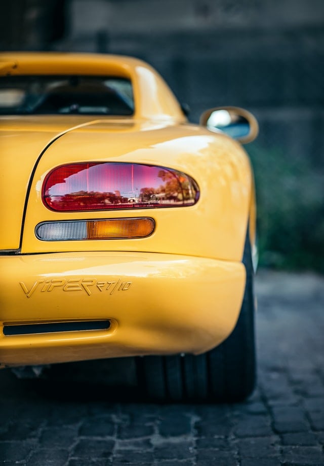 yellow dodge viper