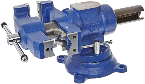 Yost Vises 750-DI Multi-Jaw Rotating Combination Bench & Pipe Vise with Swivel Base
