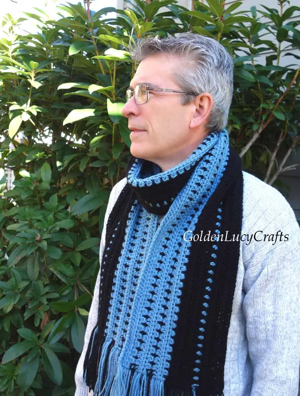DIY Crochet Scarf For Men