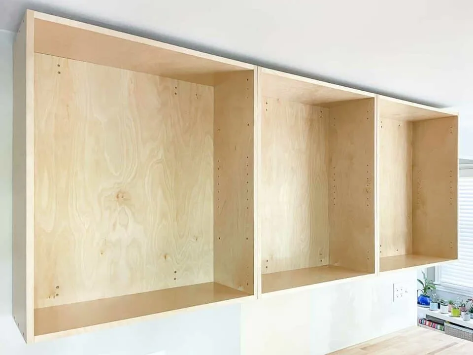 diy wall cabinets installed