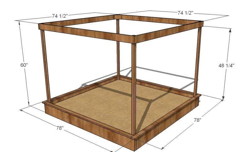 Large Covered Sandbox by Ana White