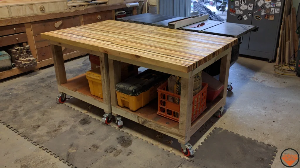 Pallet wood workbench