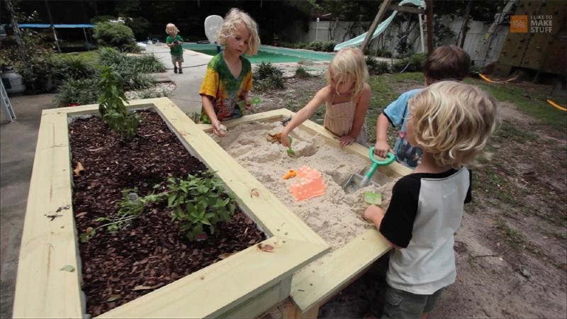 Sandbox and Planter Combo from I Like to Make Stuff