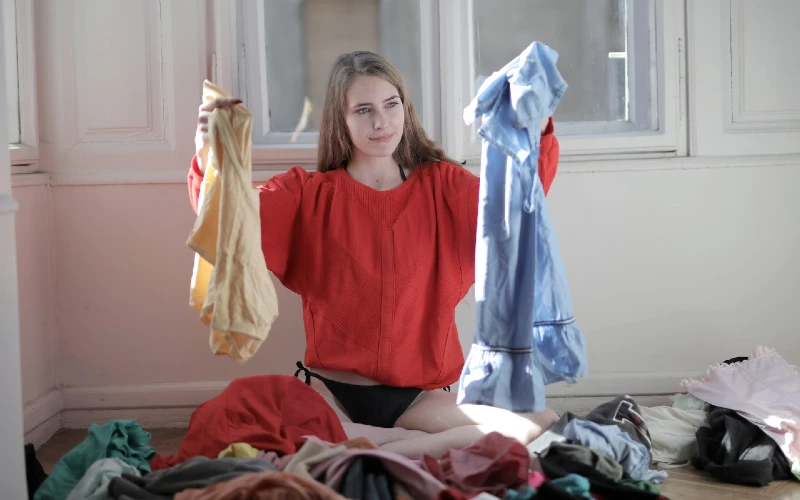 woman choosing clothes