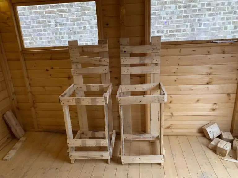 wonky effect bar stools